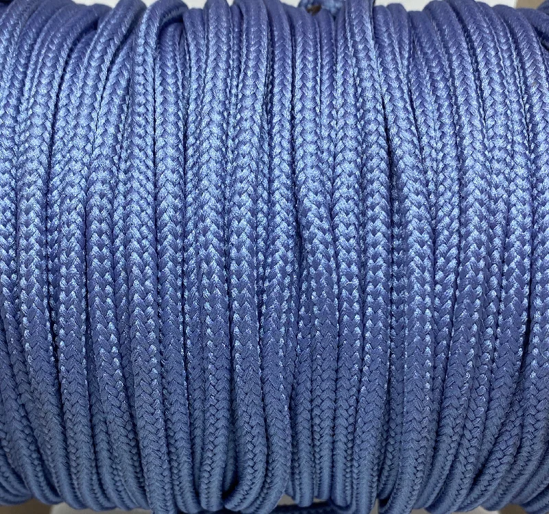 Round Solid Shoelaces - Denim Blue