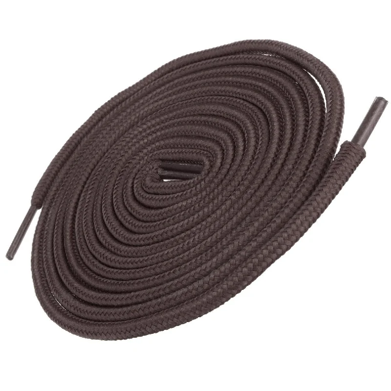 [Dark Brown] - Round Nylon Hiking Work Boot Shoelaces