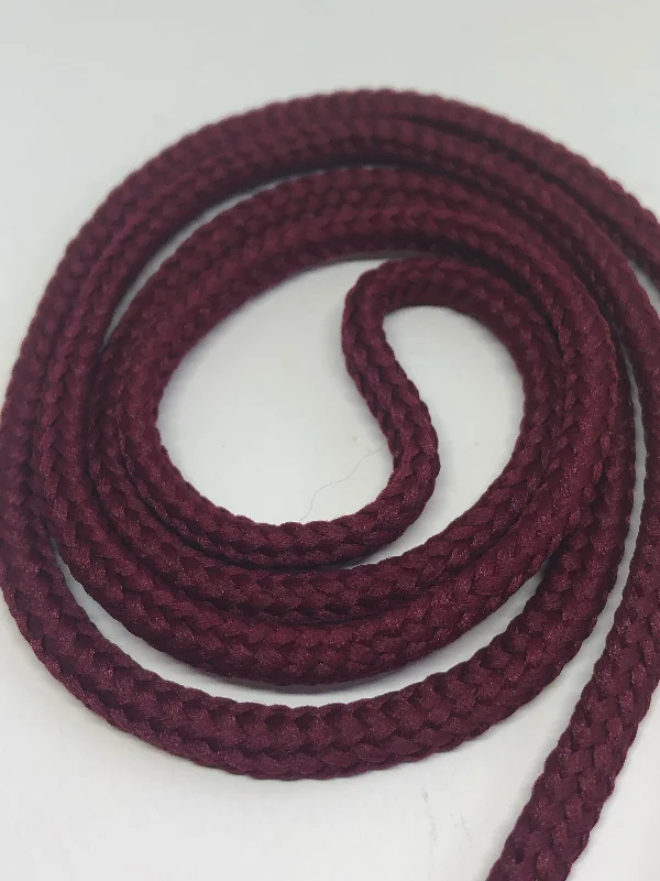 Round Solid Shoelaces - Maroon