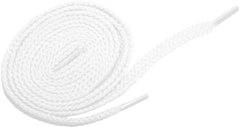 [Marshmallow White] - Flat Woven Shoelaces