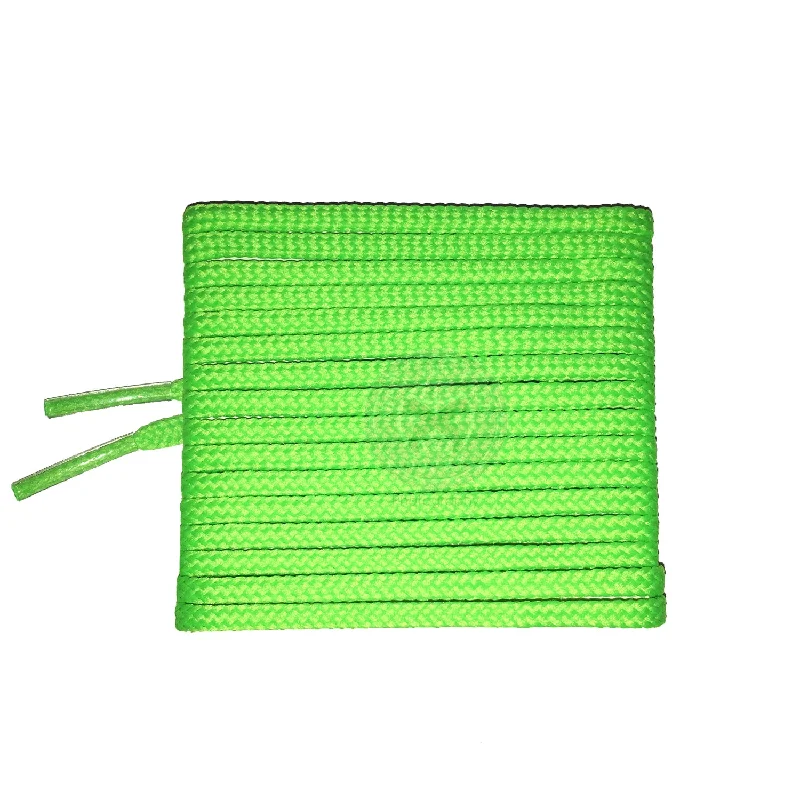 Mr Lacy Goalies Slim - Neon Green Football Shoelaces