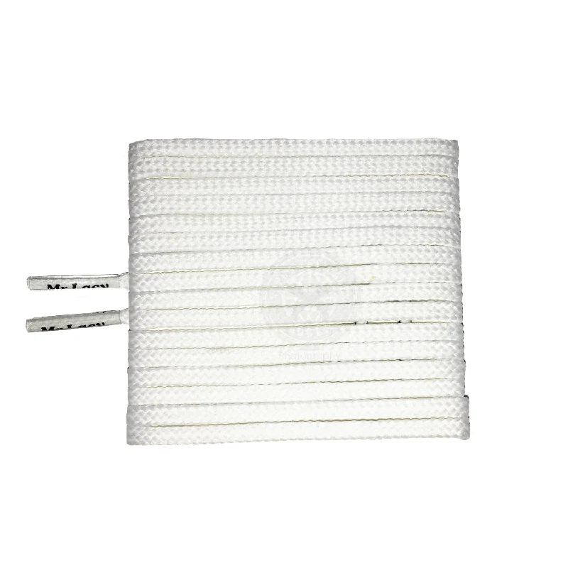 Mr Lacy Goalies Slim - White Football Shoelaces