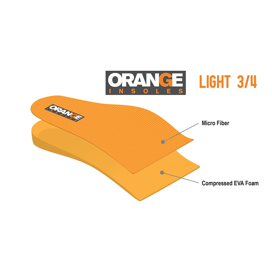 Orange Light Insoles - 3/4-Length