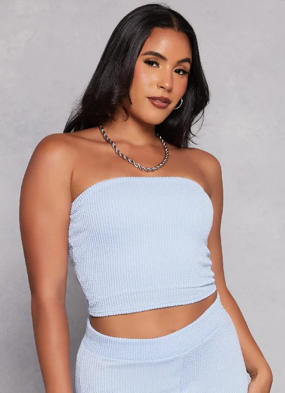 Rib Knit Cropped Tube Top