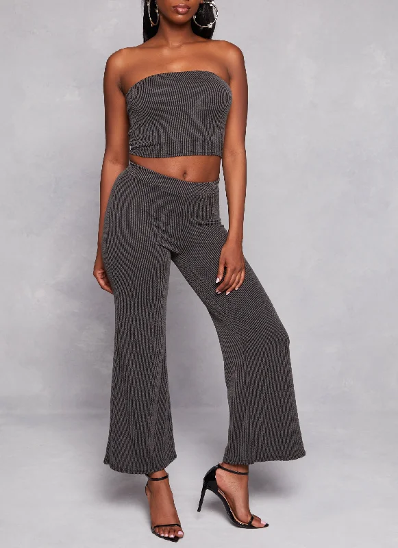 Rib Knit Cropped Tube Top