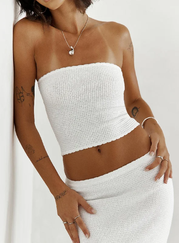 Huckle Tube Top White