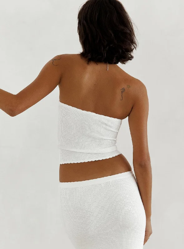 Huckle Tube Top White