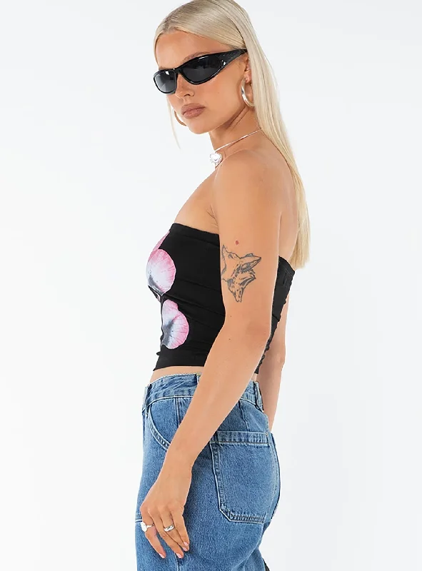 Jasmyne Tube Top Black / Pink