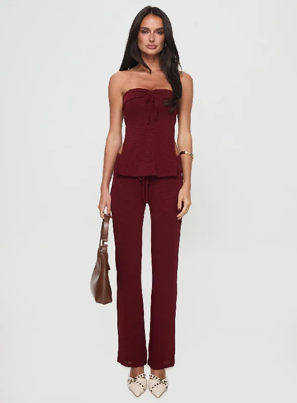 Laurenita Longline Tube Top Burgundy