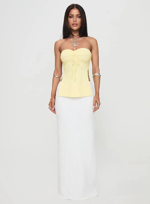 Laurenita Longline Tube Top Yellow