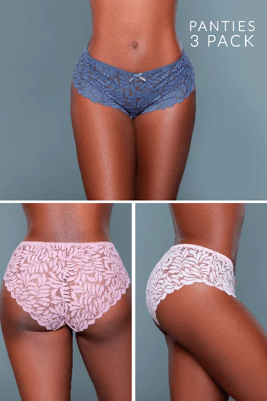 Livvy Lace Hipster 3 Pack Panties