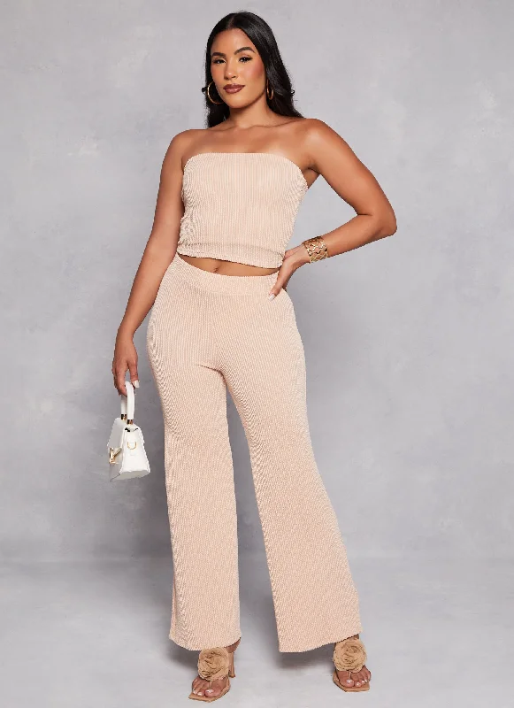 Rib Knit Cropped Tube Top