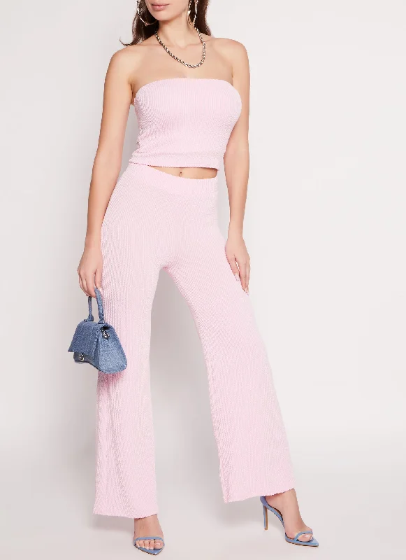 Rib Knit Cropped Tube Top