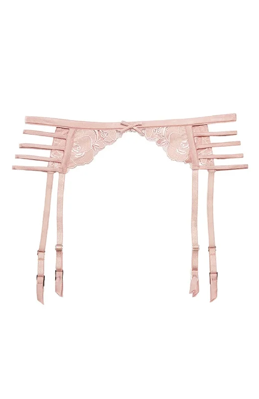 Rose Logo Embroidery Garter Belt