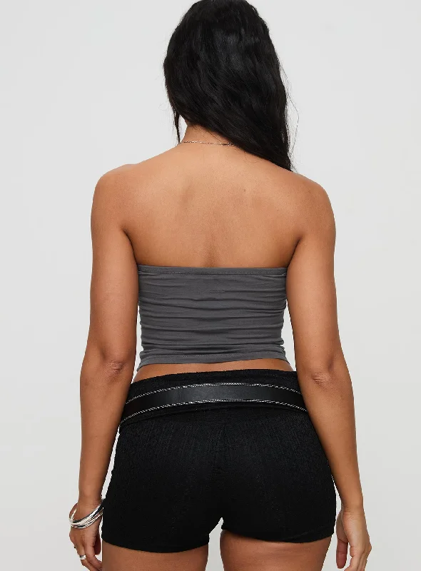 Santa Clara Strapless Top Black