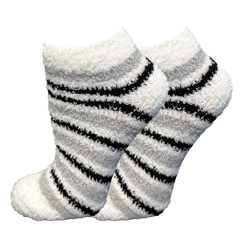 Ankle Striped Fuzzy Socks