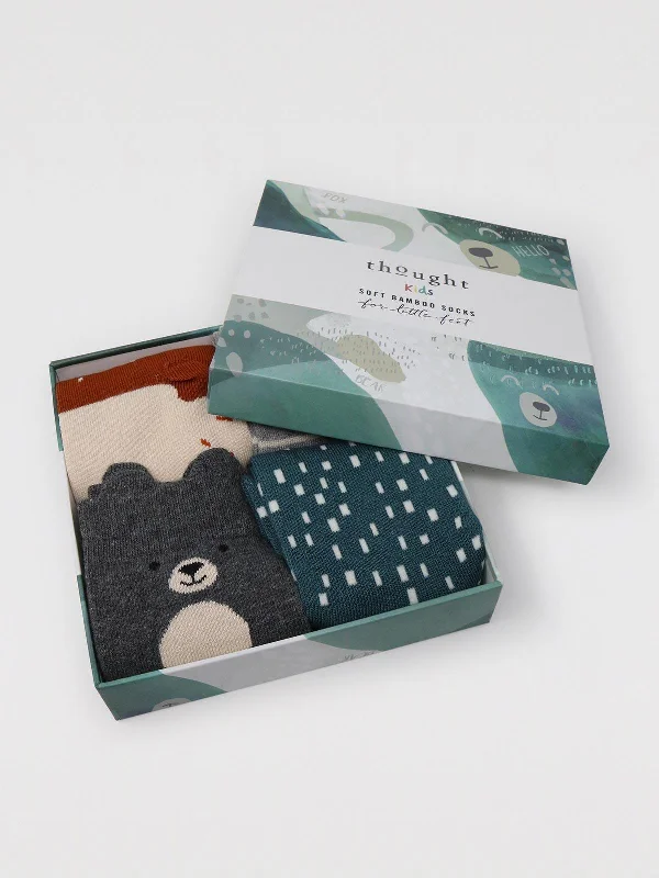 Orpha Kids Animal 4 Socks Gift Box - Multi