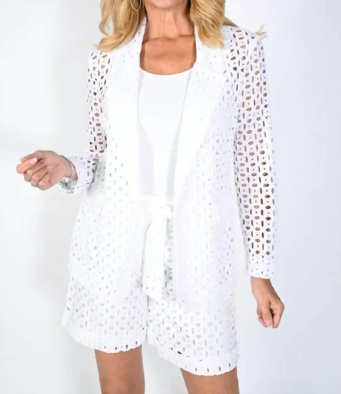 231188 - Woven Blazer In White